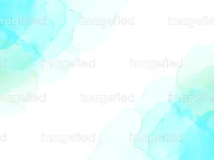 Beautiful electric tron blue watercolor frame border vector, elegant light color brushstroke textured corners