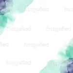 Best dark Indigo and seafoam blue watercolor frame corners, abstract dichromate copy space stock splashing image, beautiful vibrant vector template