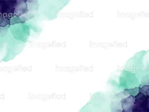 Best dark Indigo and seafoam blue watercolor frame corners, abstract dichromate copy space stock splashing image, beautiful vibrant vector template