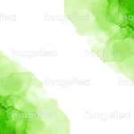 Best kelly green watercolor decorative corners on white paper, abstract copy space stock vector, beautiful template for online and print purpose
