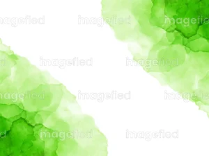 Best kelly green watercolor decorative corners on white paper, abstract copy space stock vector, beautiful template for online and print purpose