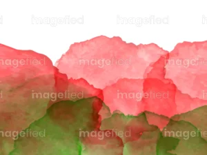 Blend of salmon bittersweet and fern frond green watercolor, abstract watermelon pallets stock artwork vector, brush stroke splashes