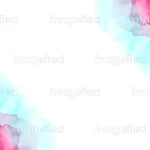 Cool cerise pink and light cyan watercolor frame corners, royalty free copy space stock image, beautiful template for web design, banners, web design, tiles