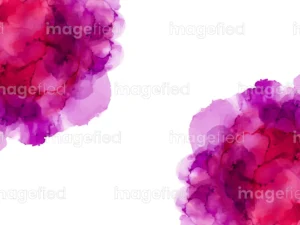 Elegant dogwood rose violet red and barney purple watercolor, elegant abstract decorated corners, hand drawn bright stock painting vector