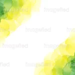 Green yellow watercolor background illustration royalty free, colorful copy space design with water paint frame corners, stock vector artwork