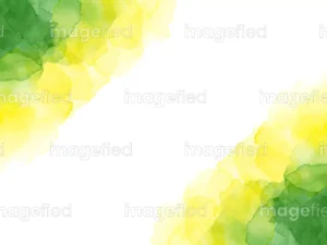 Green yellow watercolor background illustration royalty free, colorful copy space design with water paint frame corners, stock vector artwork
