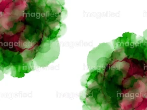 Mix of napier green and shiraz deep carmine watercolor corners, abstract colorful stock vector, decorative copy space art design, for banners, textiles, ceramics, marketing