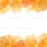 Premium background of carrot orange watercolor frame borders, beautiful abstract painting vector art, colorful copy space design template