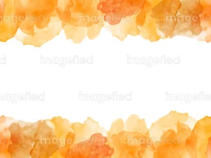 Premium background of carrot orange watercolor frame borders, beautiful abstract painting vector art, colorful copy space design template