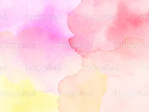 Watercolor art of strawberry pink corn yellow and tea rose, bright multicolored abstract painting, best elegant stock background