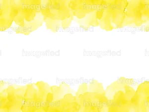 Banana yellow decorative watercolor borders stock vector, abstract vibrant copy space graphics design, beautiful paintbrush textured pattern elements