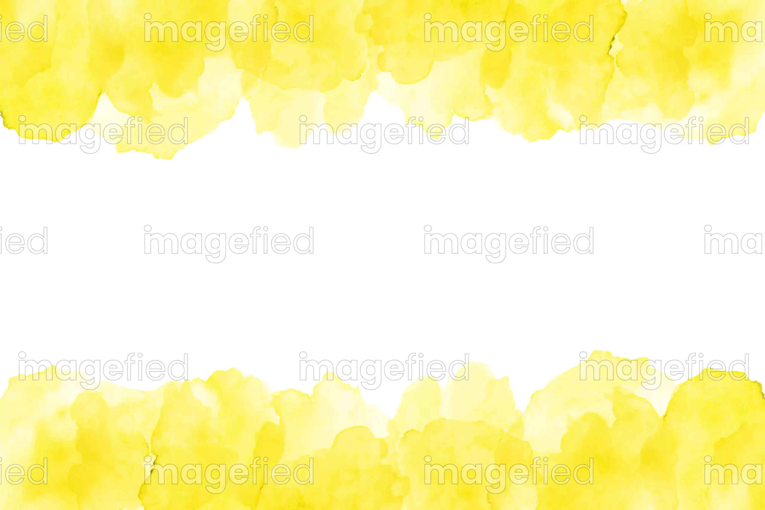 Banana yellow decorative watercolor borders stock vector, abstract vibrant copy space graphics design, beautiful paintbrush textured pattern elements