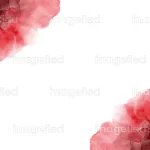 Bright watercolor corners of falu red and amaranth red paint, colorful copy space frame vector, abstract water paint splatter, best for marketing, frame art, gallery, web banners