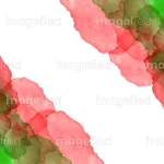 Copy space background image of watermelon palette watercolor, beautiful corners of emerald green and coral red color, cool stock illustration