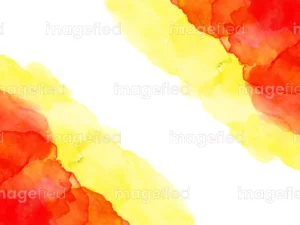 Premium watercolor illustration of sunny yellow reddish orange, royalty free colorful copy space design with bright corners, stock template images