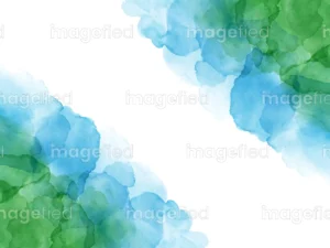 Watercolor background of aqua pastel green and macaw fountain blue, beautiful corners copy space design, best for frames, marketing, banners