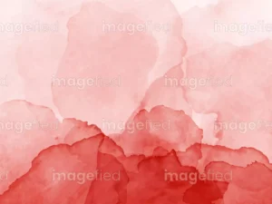 Watercolor background of orangy red stock vector illustration, colorful abstract brush paint, textured strokes separated on white paper