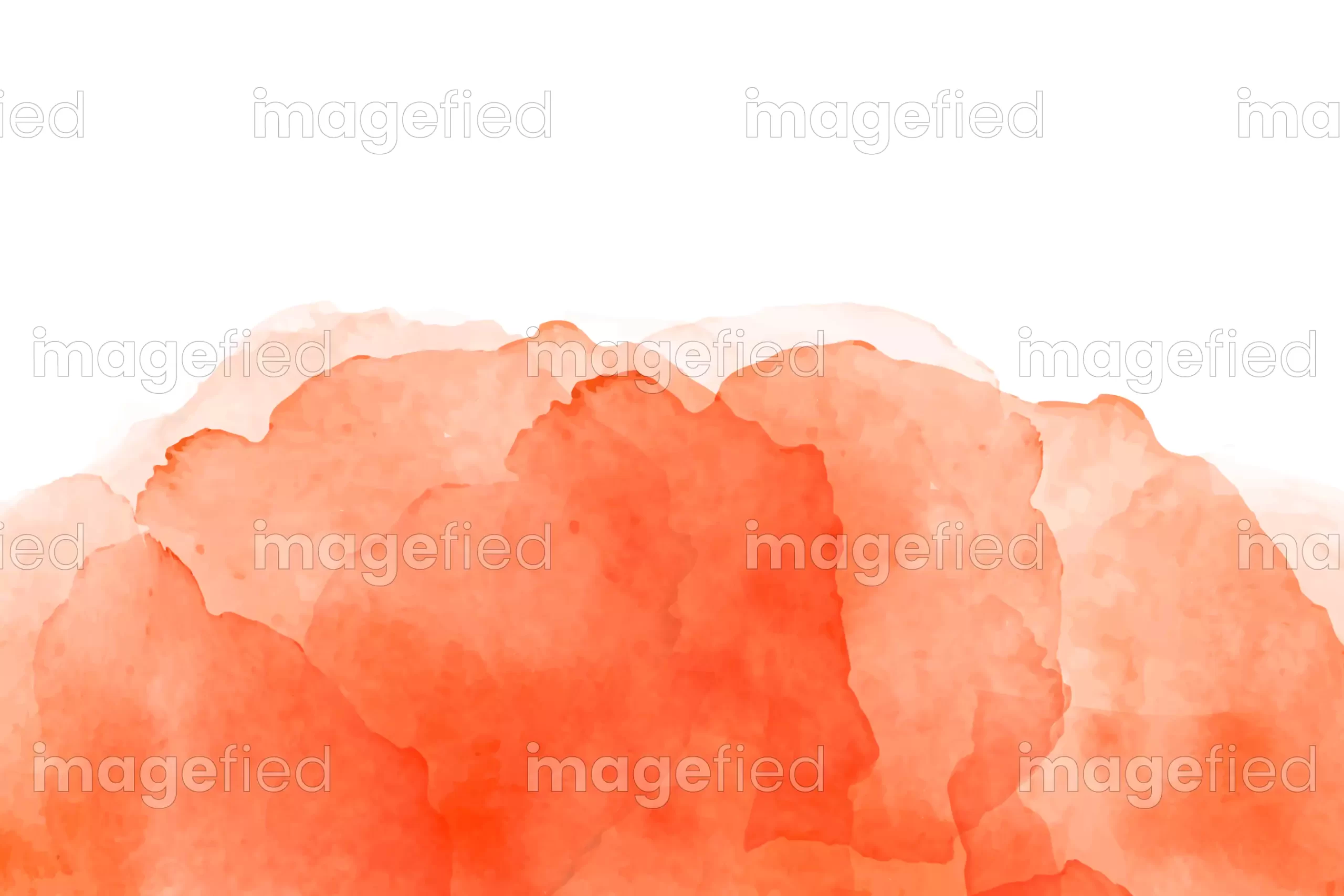 Watercolor clouds of pleasing blend of portland orange, beautiful colorful ink splashes artwork illustration
