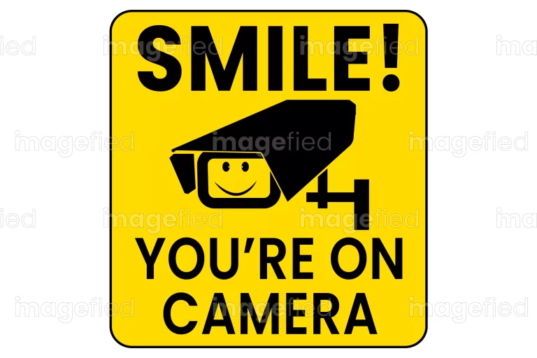Smile you are on camera sign stickers