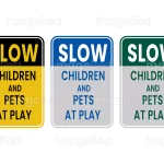 Children and Pets at Play Sign, printable file, kids safety