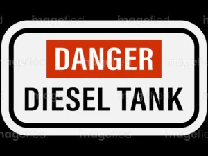 Diesel tank sign stickers