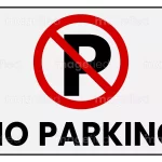 No parking sign decal stickers