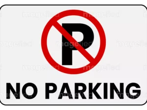 No parking sign decal stickers