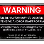 Offensive behaviour sign stickers for car bumper wind screen wall window laptop mobile phone cases