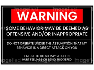 Offensive behaviour sign stickers for car bumper wind screen wall window laptop mobile phone cases