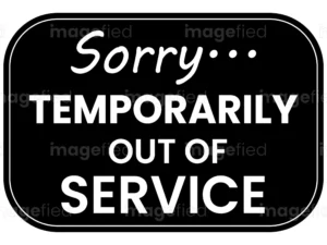 Out of service sign decal stickers