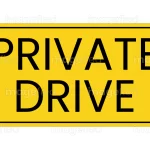 Private drive sign