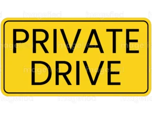 Private drive sign