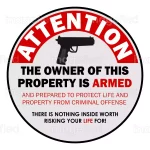 The owner of this property is armed