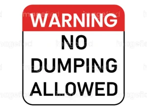 No dumping sign decal stickers