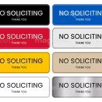no soliciting sign digital downloadable file stickers labels printable files in 8 different backgrounds by imagefied