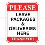 Leave packages here sign stickers labels