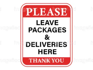 Leave packages here sign stickers labels