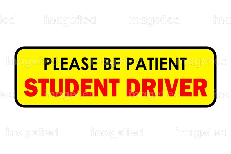 Please Be Patient Student Driver Sign Stickers Decal, New Driver Vehicle Bumper Safety Labels