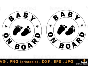 Baby on Board Svg