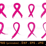 Pink Cancer Ribbon svg