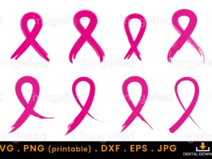 Pink Cancer Ribbon svg