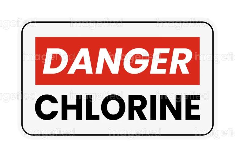 Danger Chlorine Sign, Sticker, Vector Illustration