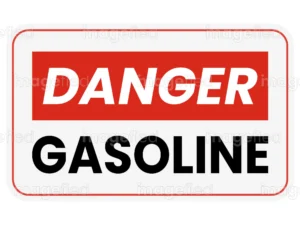 Danger Gasoline Sign, Sticker