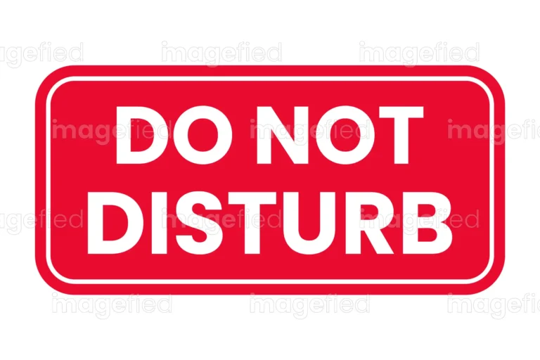 Do Not Disturb Sign, Sticker, Vector Illustration