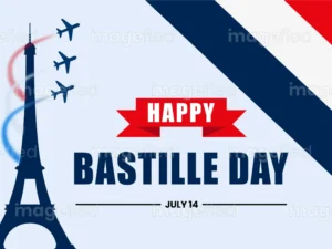 Happy Bastille Day sign, vector illustration