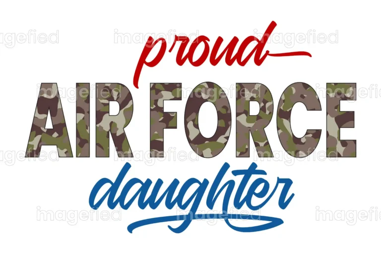 Proud Air Force Daughter Sign, Sticker, Vector Illustration