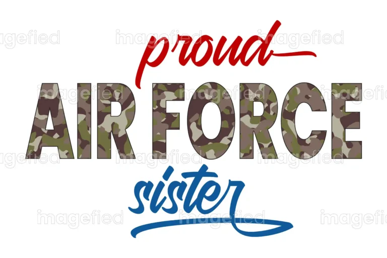 Proud Air Force Sister Sign, US Design, Vector Illustration