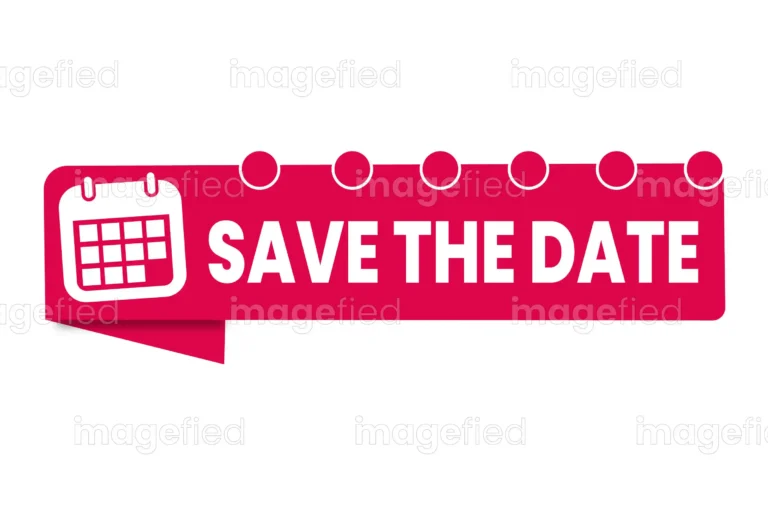 Save The Date Sign, Banner, Ribbon, Vector Stock Illustration.