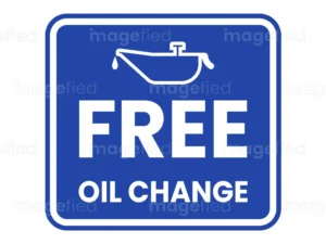 free oil change sign