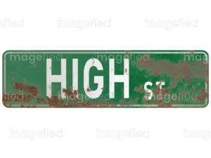 High St Sign, sticker
